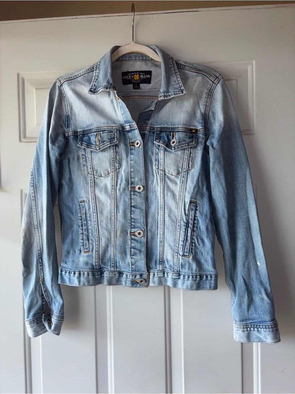 Lucky Brand denim crop jacket size S